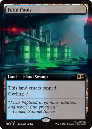 Fetid Pools (Extended Art) (MSC-472) - Commander: Marvel Super Heroes | Grognard Games