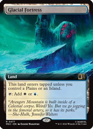 Glacial Fortress (Extended Art) (MSC-477) - Commander: Marvel Super Heroes | Grognard Games