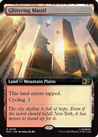 Glittering Massif (Extended Art) (MSC-478) - Commander: Marvel Super Heroes | Grognard Games