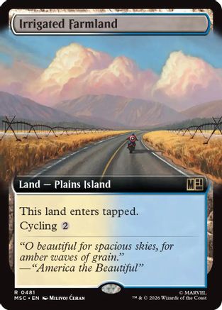 Irrigated Farmland (Extended Art) (MSC-481) - Commander: Marvel Super Heroes | Grognard Games