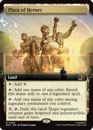 Plaza of Heroes (Extended Art) (MSC-483) - Commander: Marvel Super Heroes | Grognard Games