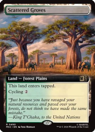 Scattered Groves (Extended Art) (MSC-490) - Commander: Marvel Super Heroes | Grognard Games