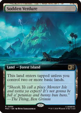 Sodden Verdure (Extended Art) (MSC-494) - Commander: Marvel Super Heroes | Grognard Games