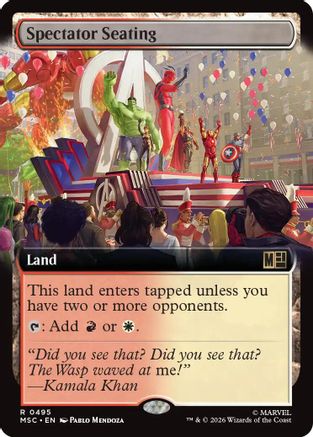 Spectator Seating (Extended Art) (MSC-495) - Commander: Marvel Super Heroes | Grognard Games