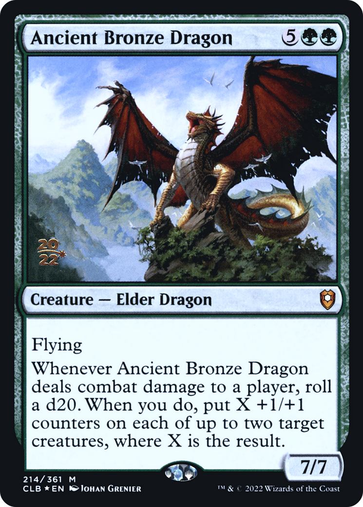 Ancient Bronze Dragon [Commander Legends: Battle for Baldur's Gate Prerelease Promos] | Grognard Games