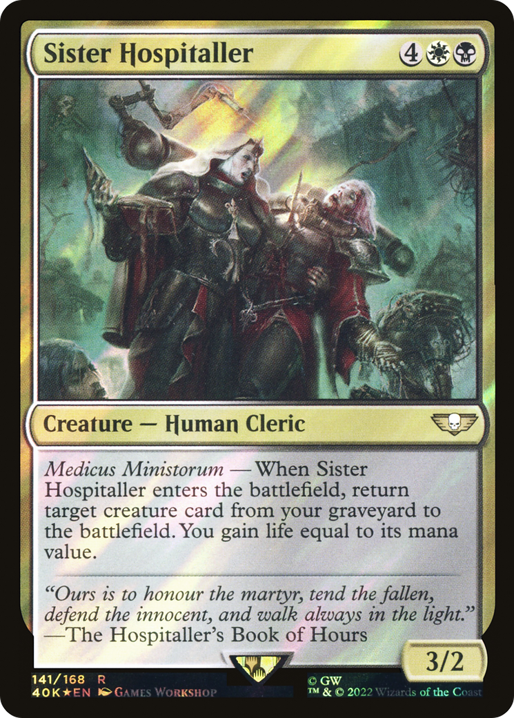 Sister Hospitaller (Surge Foil) [Universes Beyond: Warhammer 40,000] | Grognard Games