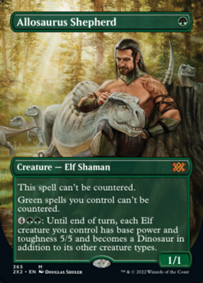 Allosaurus Shepherd (Borderless Alternate Art) [Double Masters 2022] | Grognard Games