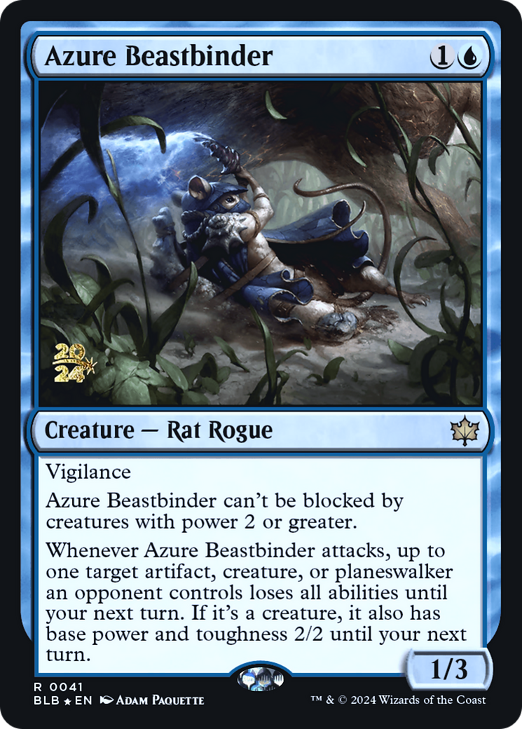 Azure Beastbinder [Bloomburrow Prerelease Promos] | Grognard Games