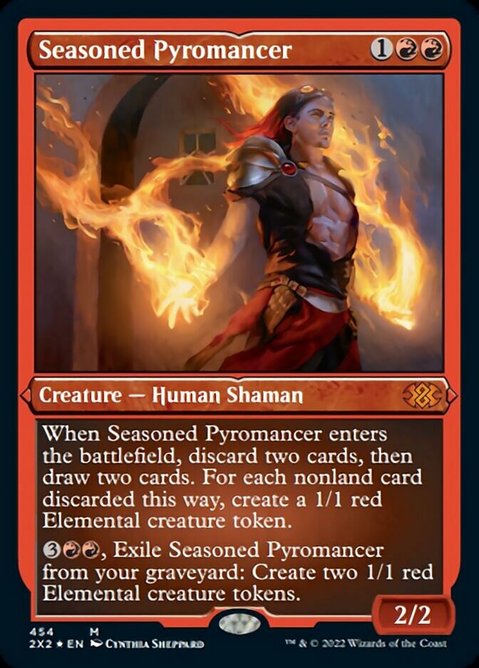 Seasoned Pyromancer (Foil Etched) [Double Masters 2022] | Grognard Games