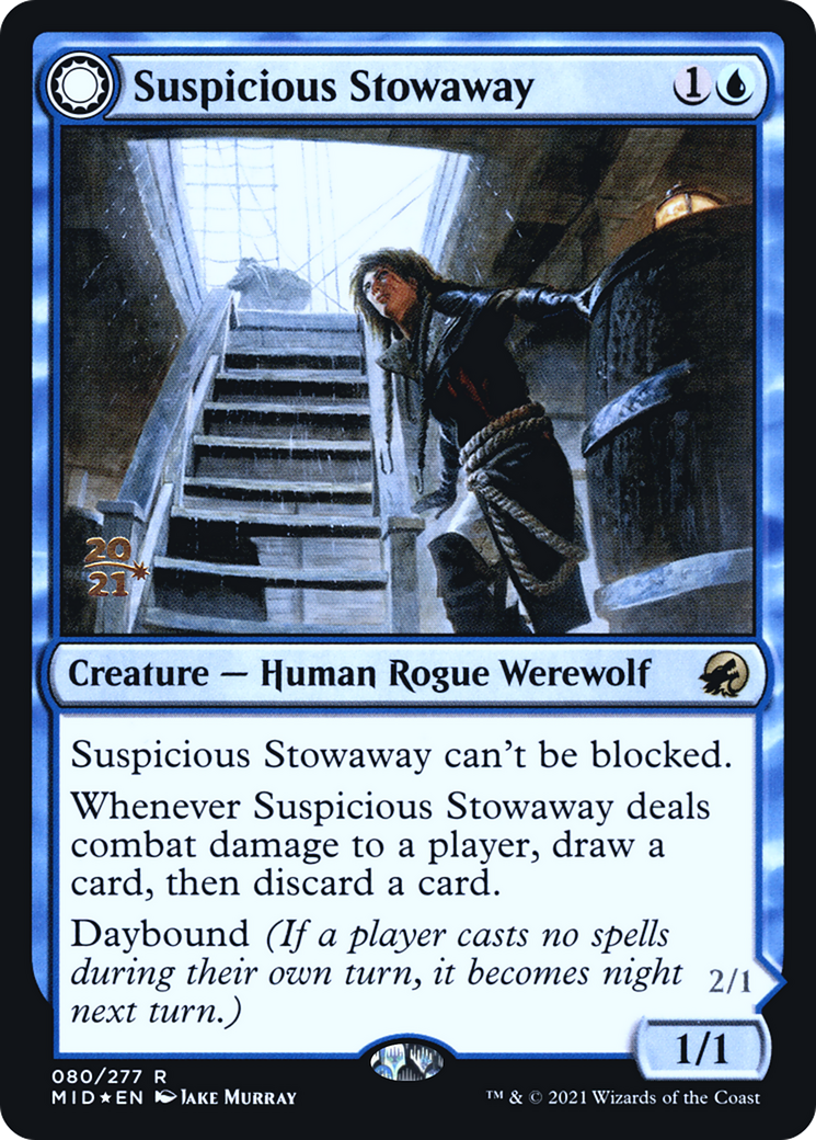 Suspicious Stowaway // Seafaring Werewolf [Innistrad: Midnight Hunt Prerelease Promos] | Grognard Games