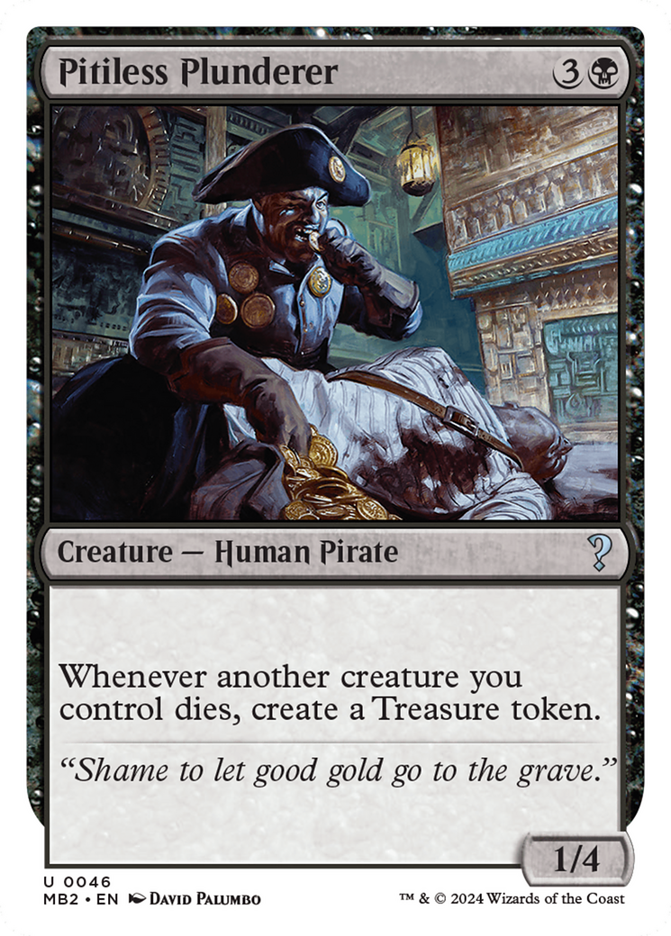 Pitiless Plunderer (White Border) [Mystery Booster 2] | Grognard Games