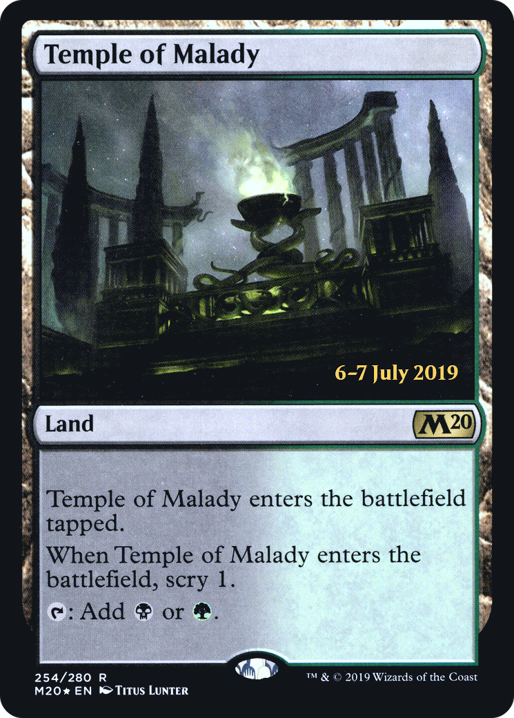 Temple of Malady  [Core Set 2020 Prerelease Promos] | Grognard Games