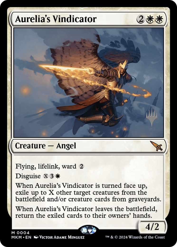 Aurelia's Vindicator (Promo Pack) [Murders at Karlov Manor Promos] | Grognard Games