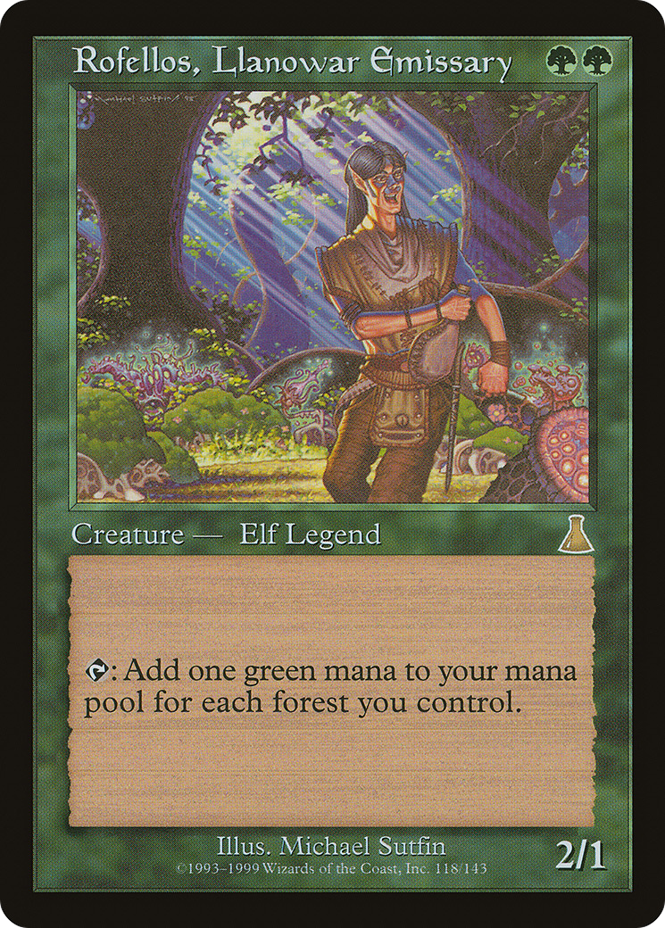 Rofellos, Llanowar Emissary [Urza's Destiny] | Grognard Games
