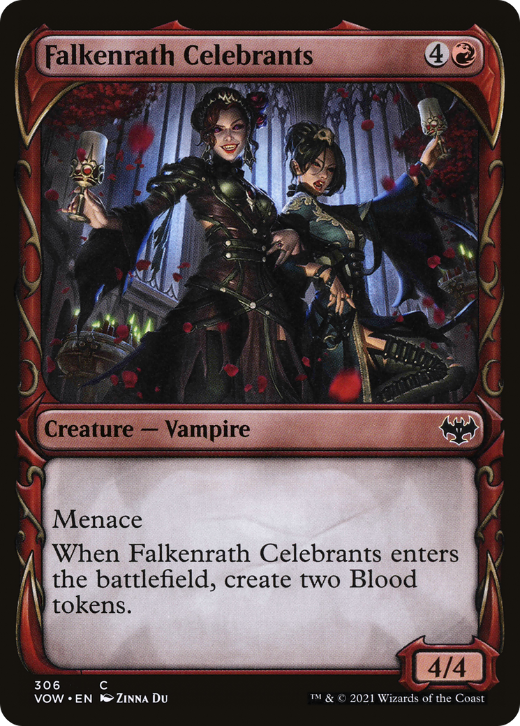 Falkenrath Celebrants (Showcase Fang Frame) [Innistrad: Crimson Vow] | Grognard Games