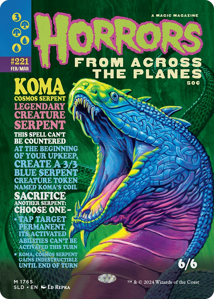 Koma, Cosmos Serpent (SLD-1765) - Secret Lair Drop (Borderless) Foil | Grognard Games