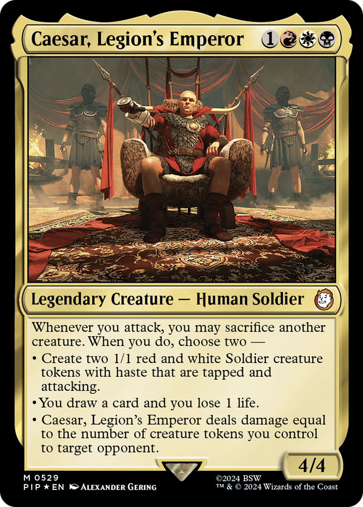Caesar, Legion's Emperor (Surge Foil) [Fallout] | Grognard Games