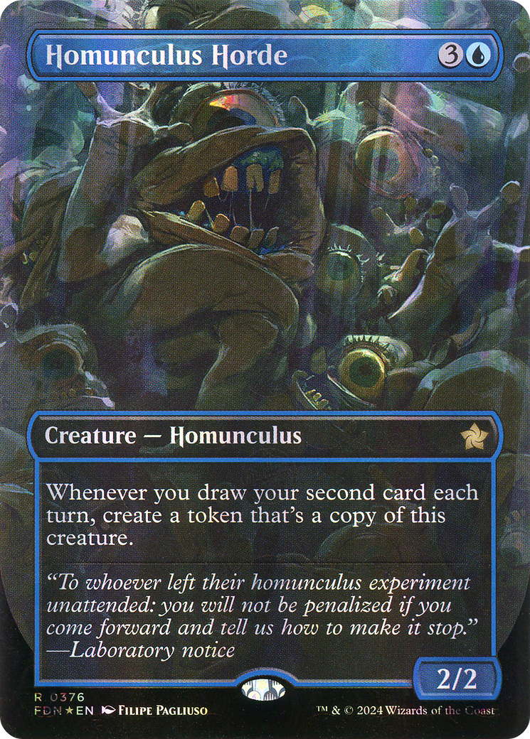 Homunculus Horde (Borderless) (Mana Foil) [Foundations] | Grognard Games