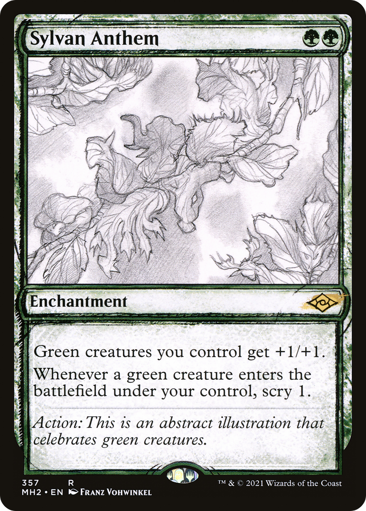 Sylvan Anthem (Sketch) [Modern Horizons 2] | Grognard Games