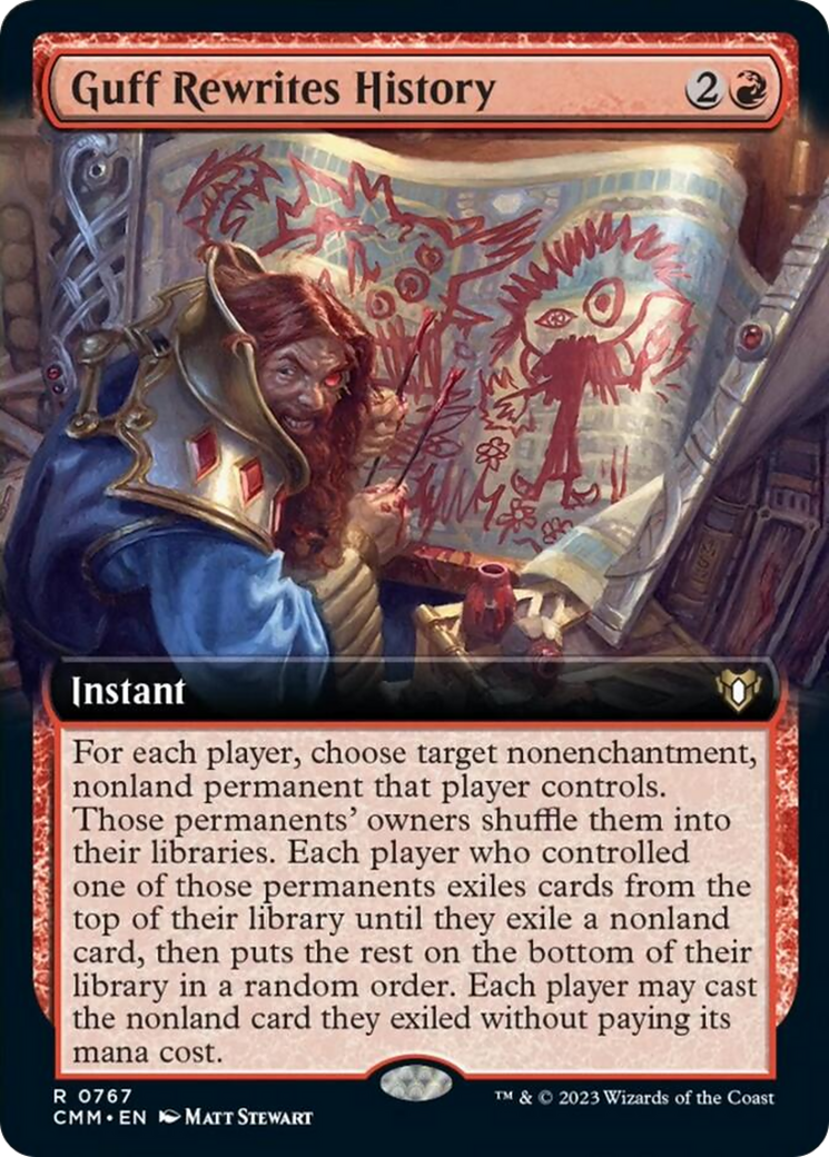 Guff Rewrites History (Extended Art) [Commander Masters] | Grognard Games