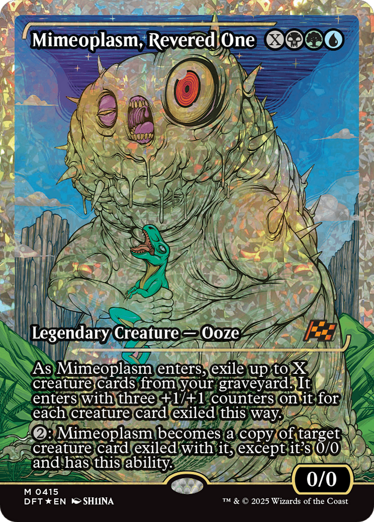 Mimeoplasm, Revered One (Showcase) (Fracture Foil) [Aetherdrift] | Grognard Games