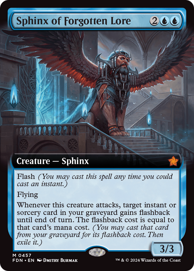 Sphinx of Forgotten Lore (Extended Art) [Foundations] | Grognard Games