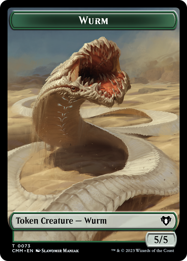 Wurm // Spider Double-Sided Token [Commander Masters Tokens] | Grognard Games