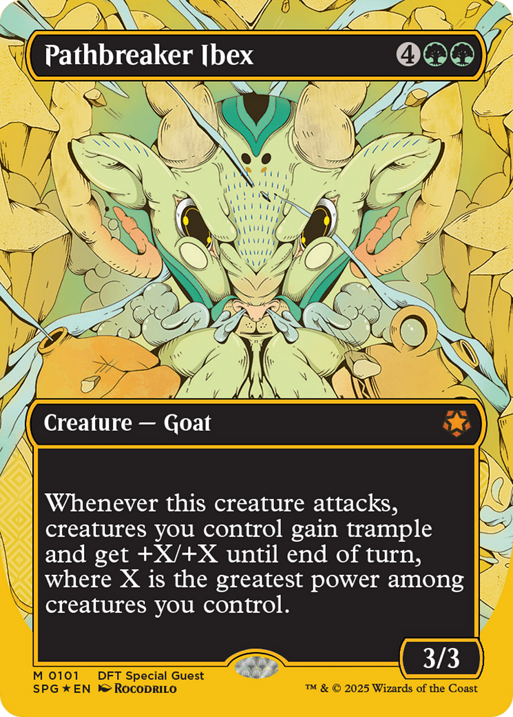 Pathbreaker Ibex (Borderless) (First-Place Foil) [Aetherdrift Special Guests] | Grognard Games