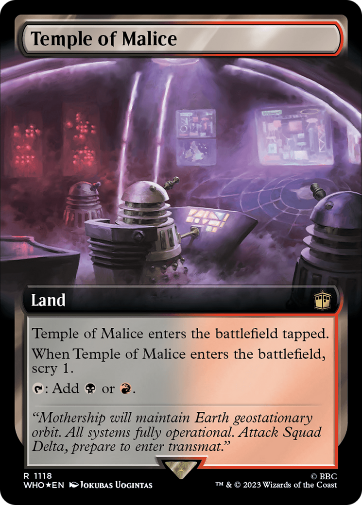 Temple of Malice (Extended Art) (Surge Foil) [Doctor Who] | Grognard Games