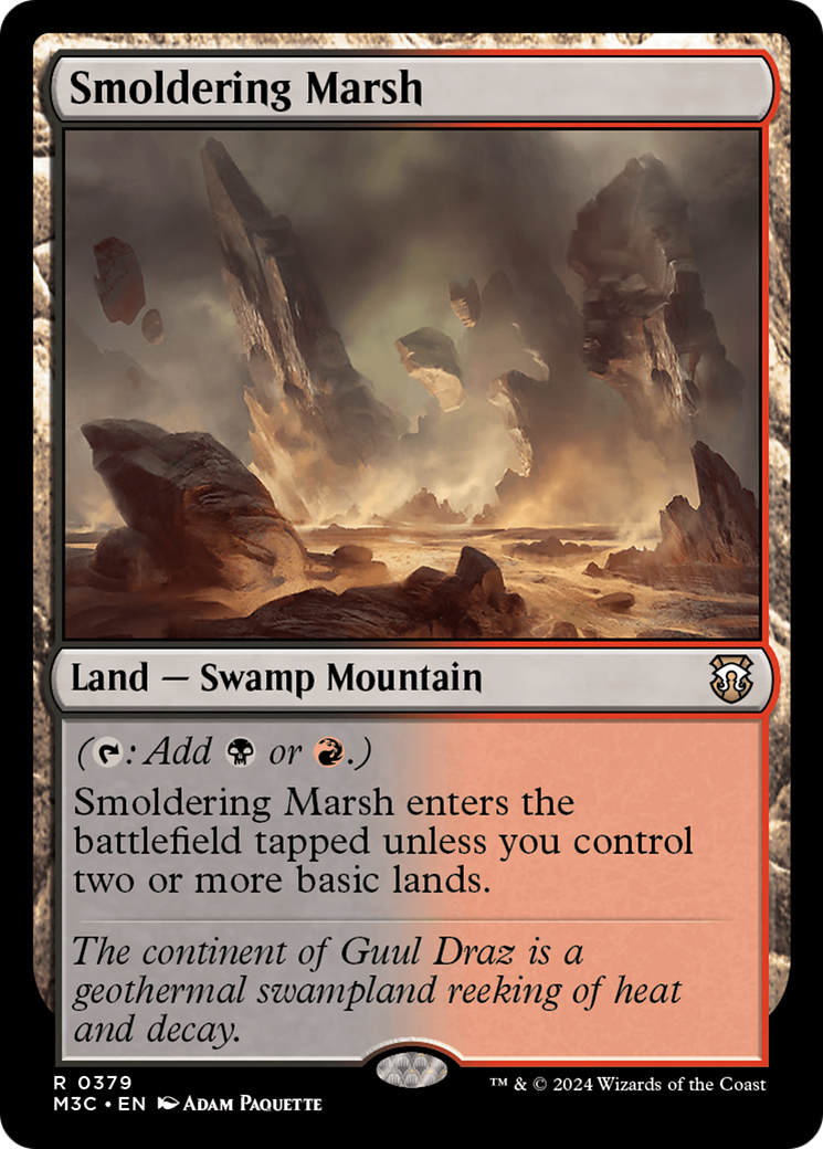 Smoldering Marsh (Ripple Foil) [Modern Horizons 3 Commander] | Grognard Games