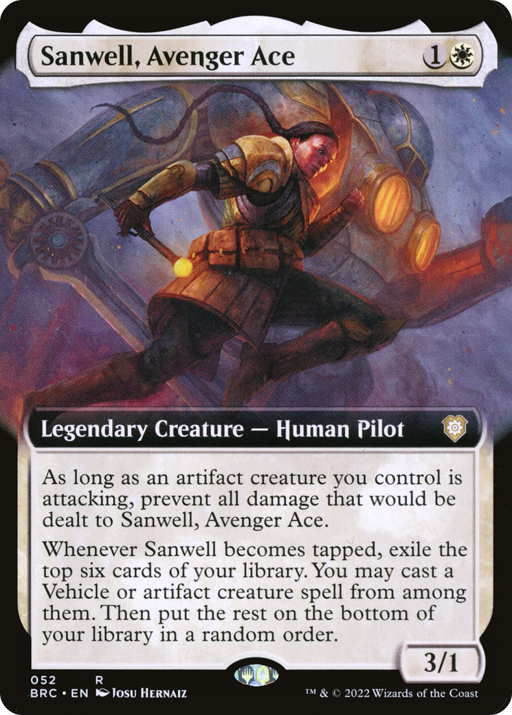 Sanwell, Avenger Ace (Extended Art) [The Brothers' War Commander] | Grognard Games
