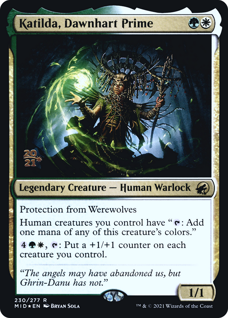 Katilda, Dawnhart Prime [Innistrad: Midnight Hunt Prerelease Promos] | Grognard Games