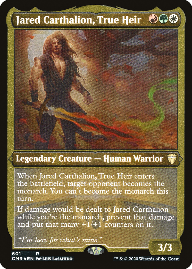 Jared Carthalion, True Heir (Etched) [Commander Legends] | Grognard Games