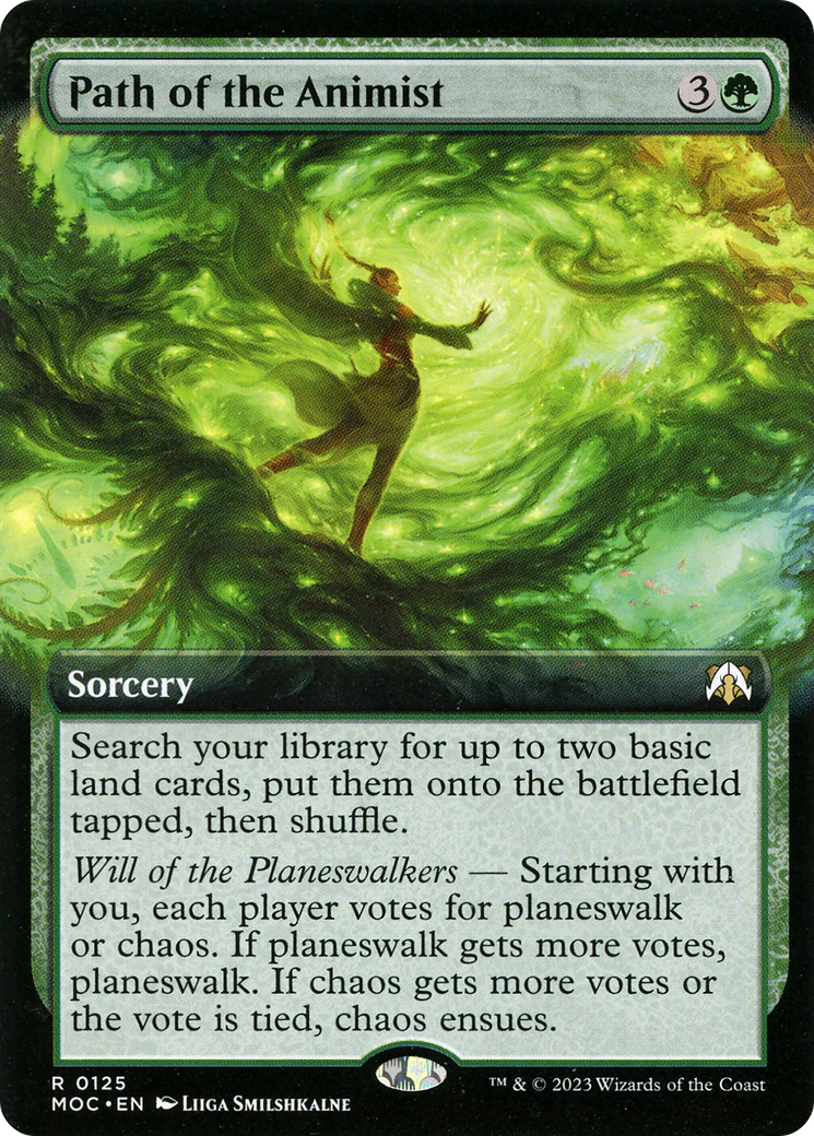 Path of the Animist (MOC-125) - March of the Machine Commander: (Extended Art) Foil | Grognard Games