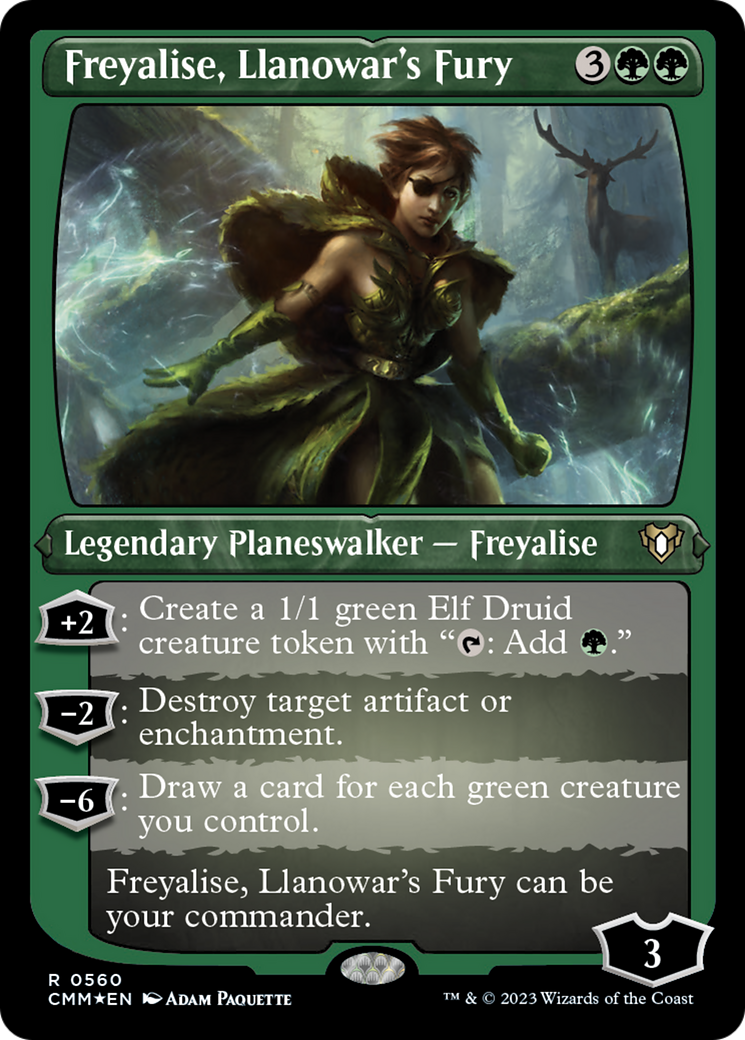 Freyalise, Llanowar's Fury (Foil Etched) [Commander Masters] | Grognard Games