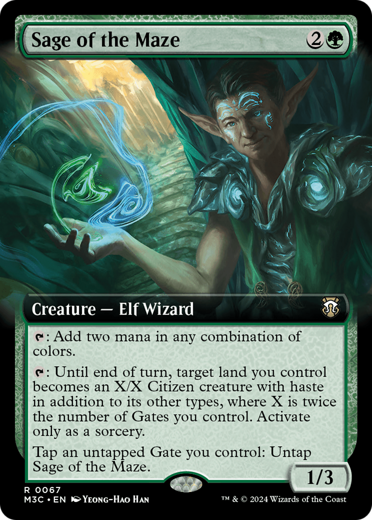 Sage of the Maze (Extended Art) (Ripple Foil) [Modern Horizons 3 Commander] | Grognard Games