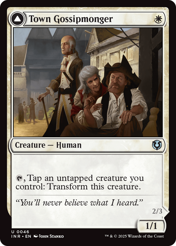 Town Gossipmonger // Incited Rabble [Innistrad Remastered] | Grognard Games