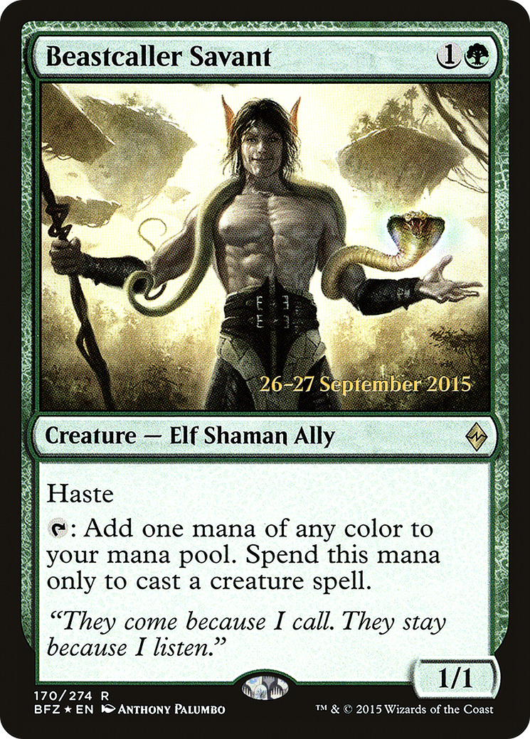 Beastcaller Savant  [Battle for Zendikar Prerelease Promos] | Grognard Games