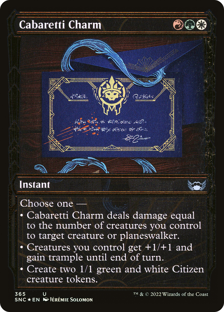 Cabaretti Charm (Showcase Golden Age Gilded Foil) [Streets of New Capenna] | Grognard Games