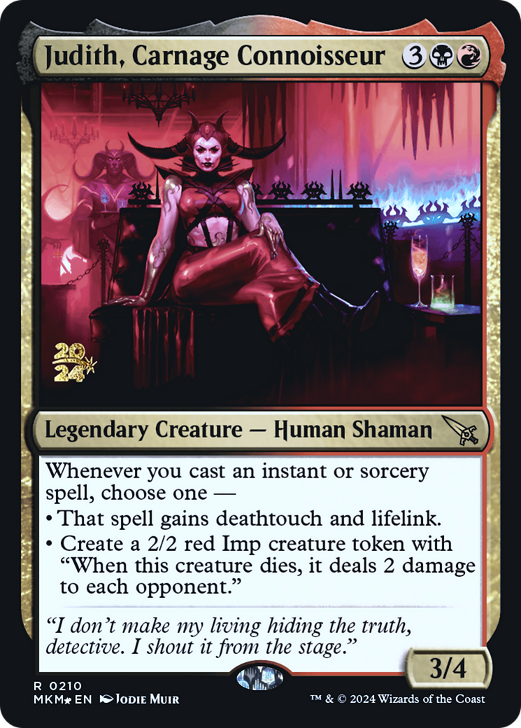 Judith, Carnage Connoisseur [Murders at Karlov Manor Prerelease Promos] | Grognard Games