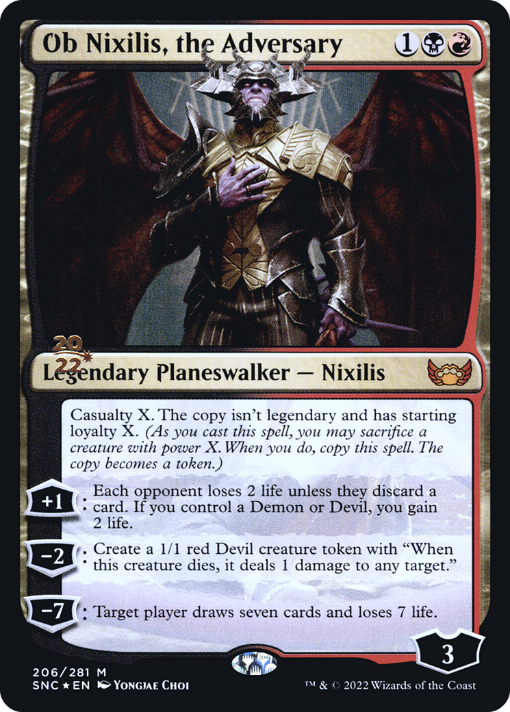Ob Nixilis, the Adversary [Streets of New Capenna Prerelease Promos] | Grognard Games