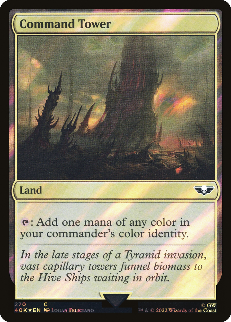 Command Tower (270) (Surge Foil) [Universes Beyond: Warhammer 40,000] | Grognard Games