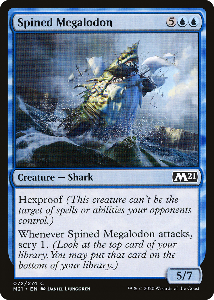Spined Megalodon (M21-072) - Core Set 2021 Foil | Grognard Games