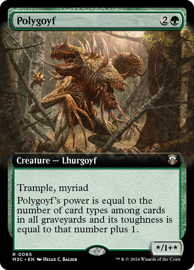 Polygoyf (Extended Art) (Ripple Foil) [Modern Horizons 3 Commander] | Grognard Games