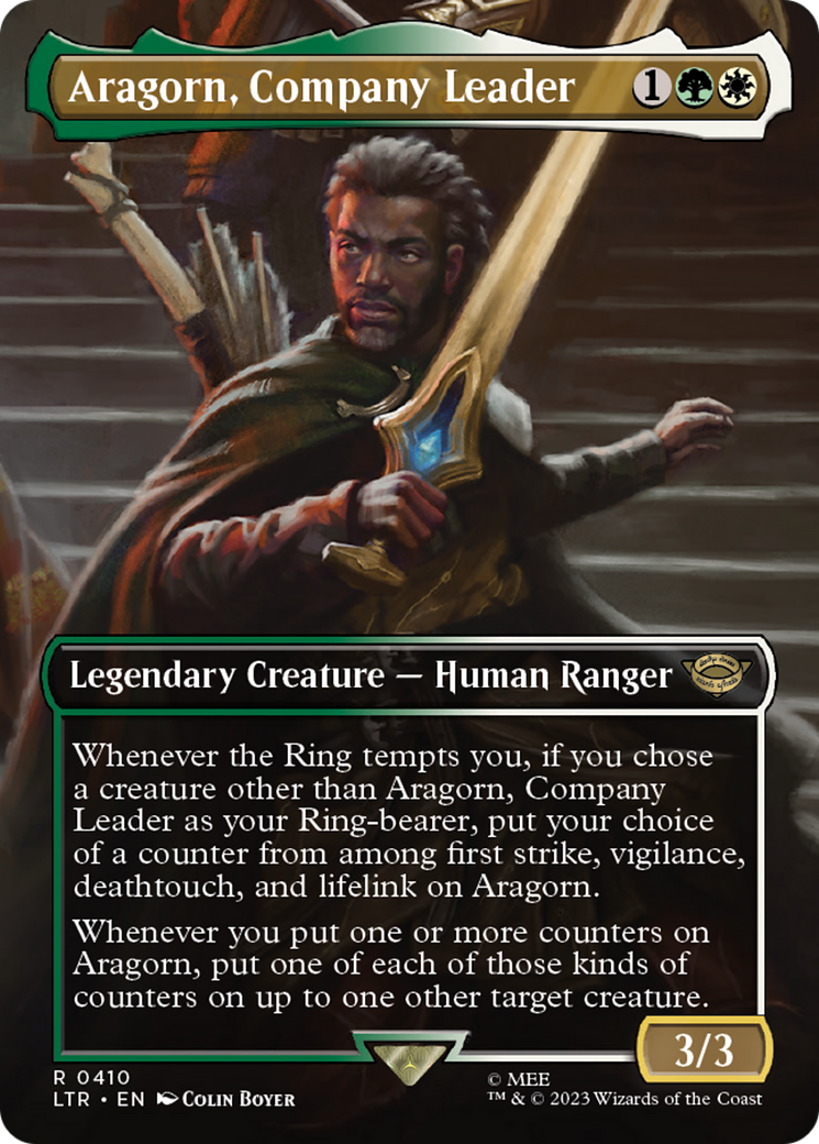 Aragorn, Company Leader (Borderless Alternate Art) [The Lord of the Rings: Tales of Middle-Earth] | Grognard Games