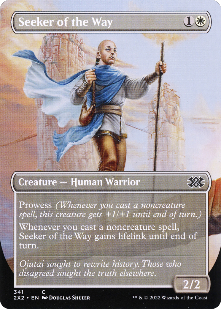 Seeker of the Way (Borderless Alternate Art) [Double Masters 2022] | Grognard Games