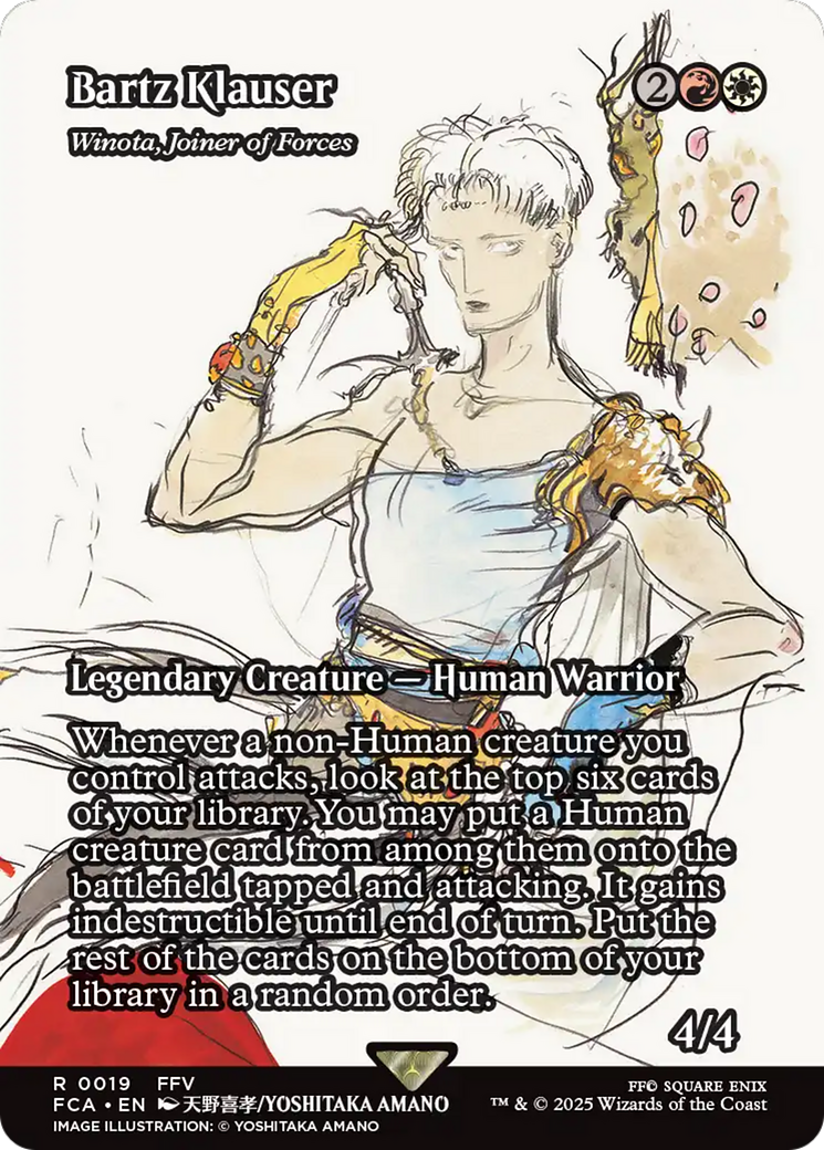 Bartz Klauser - Winota, Joiner of Forces (Showcase) (FCA-019) - FINAL FANTASY: Through the Ages Foil | Grognard Games