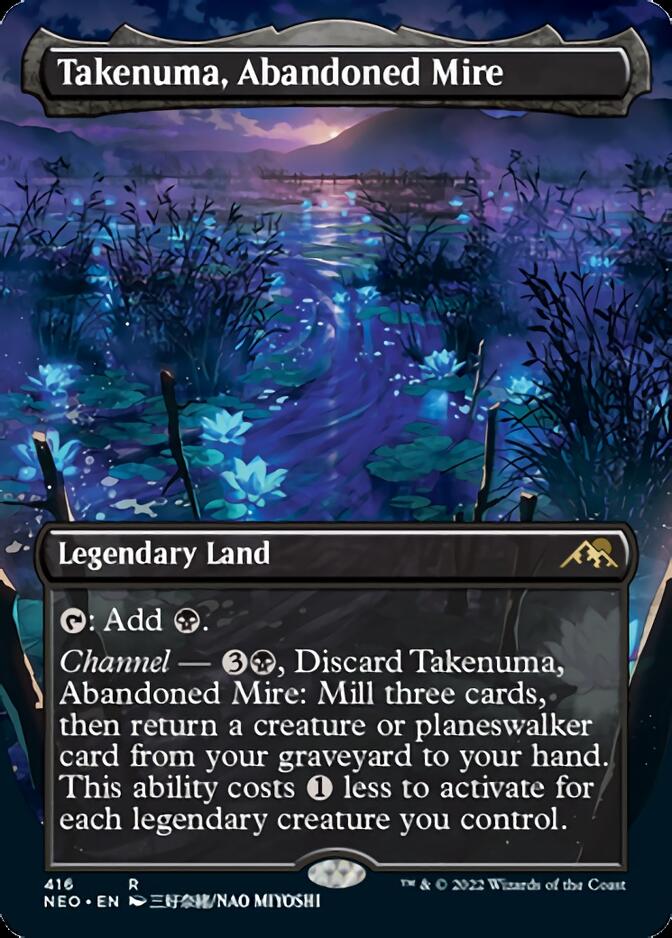 Takenuma, Abandoned Mire (Borderless Alternate Art) [Kamigawa: Neon Dynasty] | Grognard Games