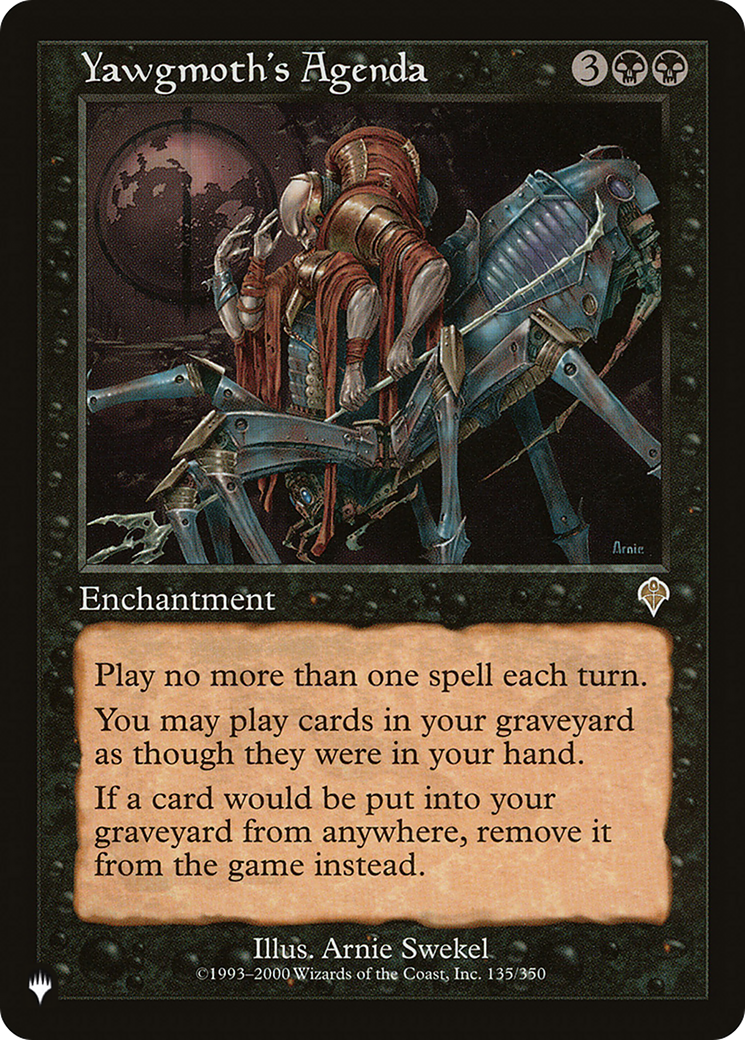 Yawgmoth's Agenda [The List] | Grognard Games