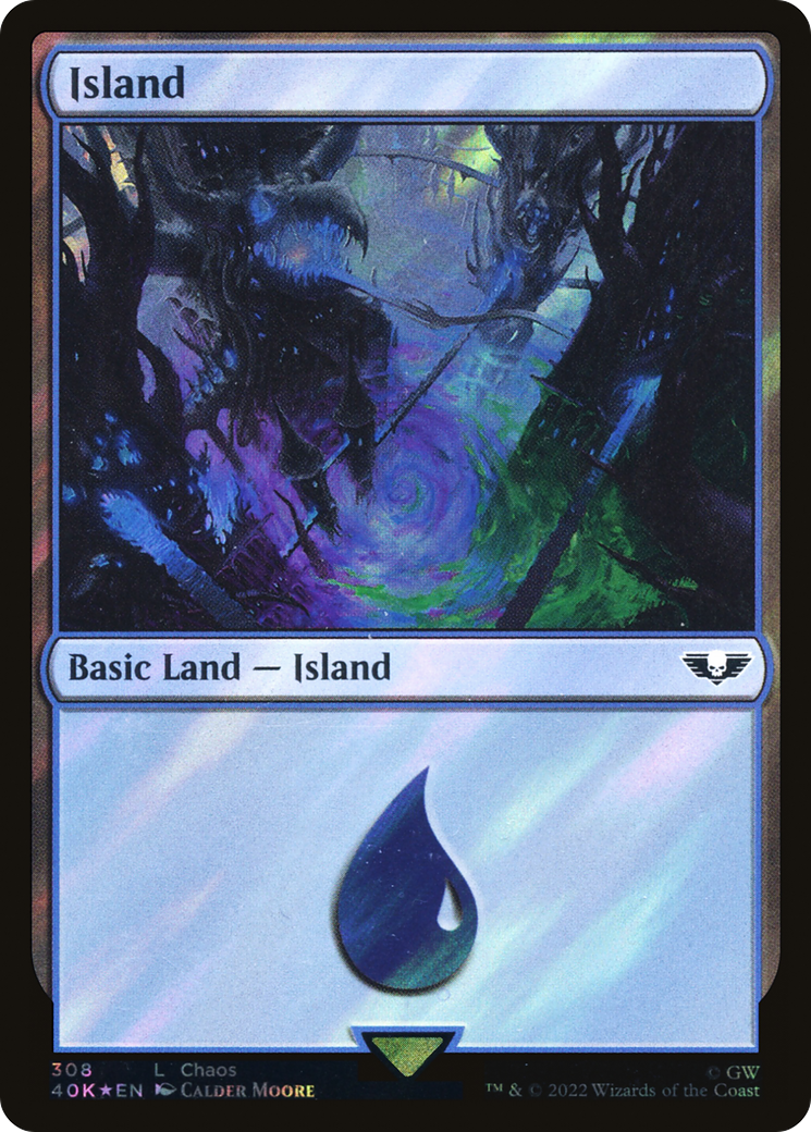Island (308) (Surge Foil) [Universes Beyond: Warhammer 40,000] | Grognard Games